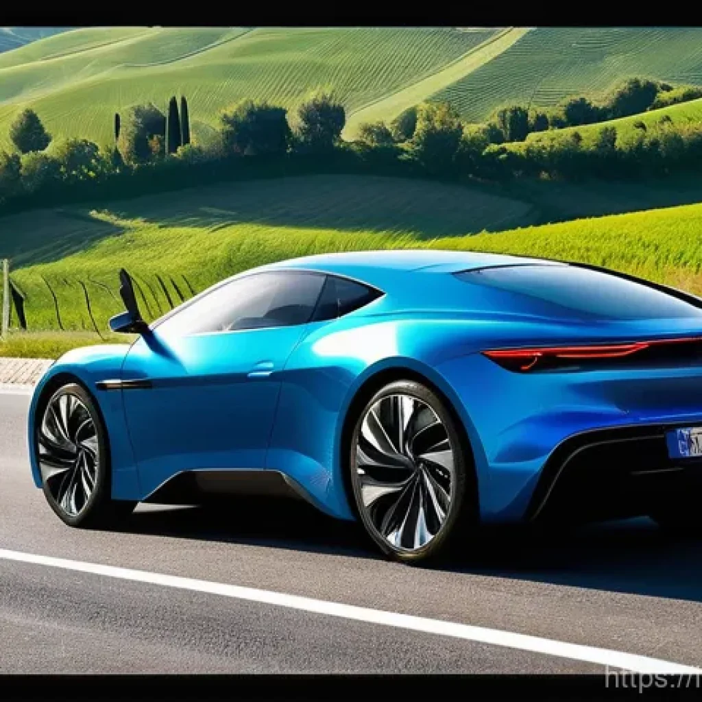 공용 전기차 충전비 정산 - **Prompt 1: High-Speed Italian Road Trip Recharge**
"A sleek, modern electric car, perhaps a cou...