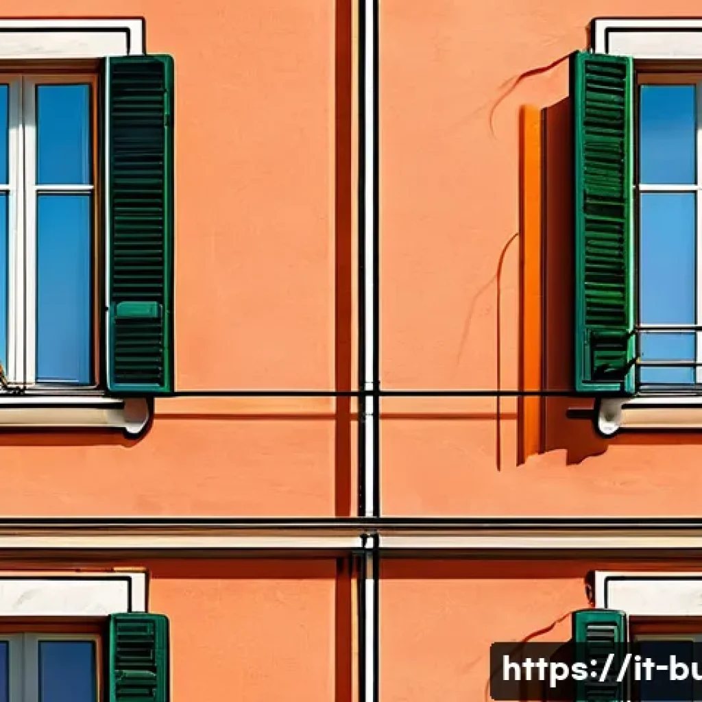 건물 유지보수 비용 - A vibrant illustration contrasting ordinary and extraordinary maintenance in a typical Italian resid...