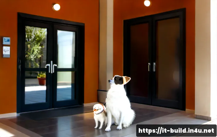 Home 17 건물 내 애완동물 관리 - Photorealistic apartment building lobby in an Italian residential complex, a friendly property manag...